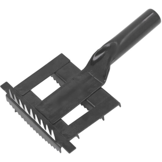 Groofoo - Livestock Shedding Comb Itch Relief Metal Cow Hair Brush Grooming Tools with Soft Hand Grip for Horse Cattle Sheep Black