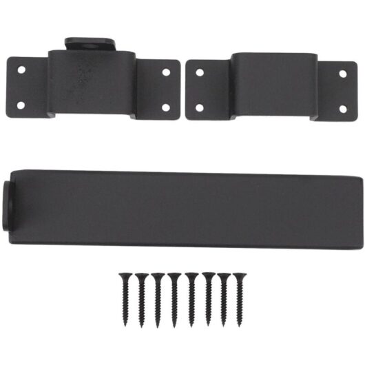 Groofoo - Slide Gate Latch Carbon Steel Heavy Duty Latch Lock with Padlock Hole for Fence Shed Barn Door Courtyard