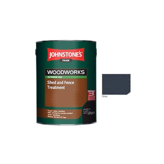 Johnstones Trade Woodworks Shed and Fence Paint - 5 Litre - Grey