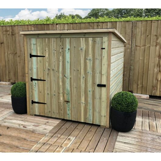 Marlborough - 6 x 4 Pressure Treated Tongue And Groove Mobility Scooter Store With Large Single Door (no Floor)