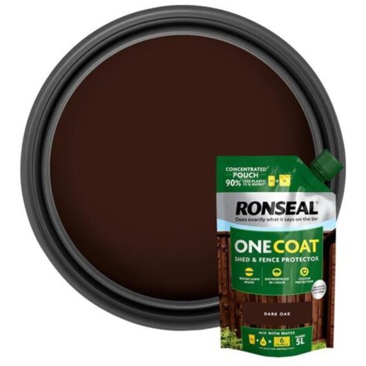 Ronseal - One Coat Shed & Fence Refill Pouch Dark Oak 950ml rslocfldopch