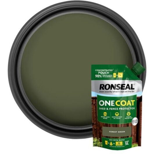 Ronseal - One Coat Shed & Fence Refill Pouch Forest Green 950ml rslocflfgpch