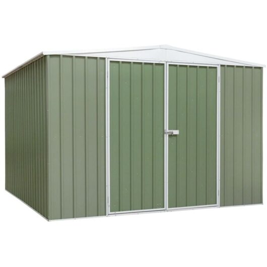Sealey - DG116 Dellonda Galvanized Steel Storage Shed with Apex Style Roof 300 x 300 x 220cm - Green
