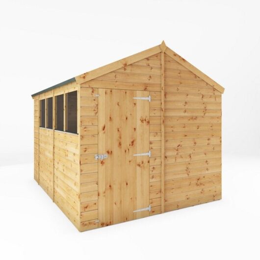 Waltons - 10 x 8 Feet Shiplap Apex Shed - Timber - L296.6 x W250.4 x H235.6 cm - Brown