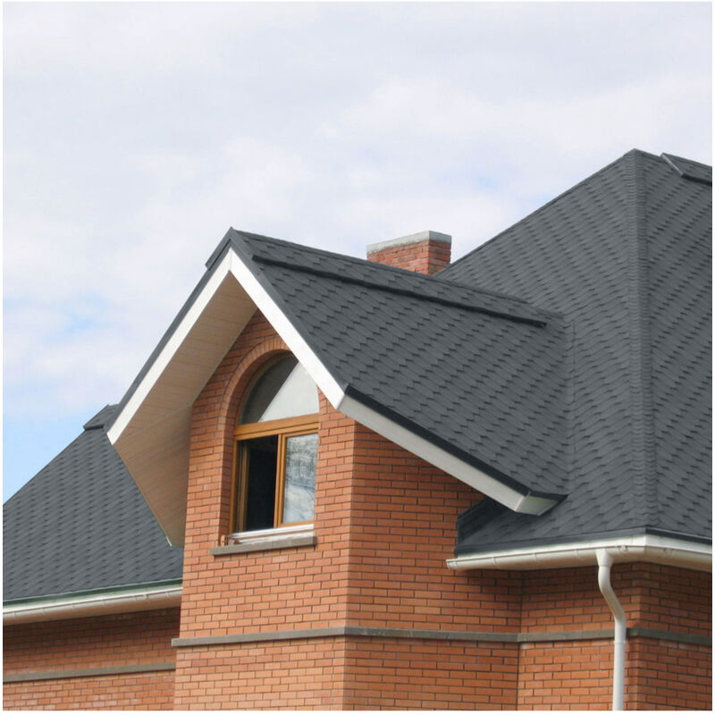 18 Pcs Bitumen Roofing Shingle Shed Felt Roof Tiles,Hexagon Shingle, Cloud lime, 2.6 m²