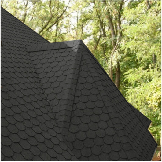 18 Pcs Bitumen Roofing Shingles Shed Felt Roof Tiles,Semicircle,Black, 2.6 m² Coverage