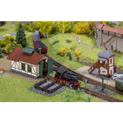 Faller 222108 N Branch station shed with block location