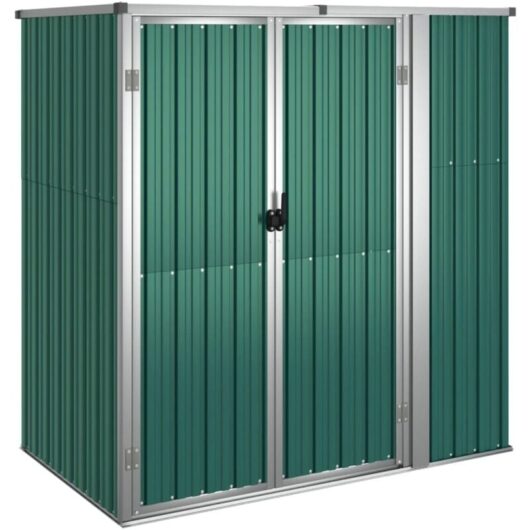 Garden Tool Shed Green 161x89x161 cm Galvanised Steel Vidaxl