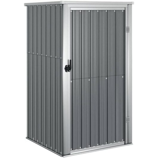 Garden Tool Shed Grey 88x89x161 cm Galvanised Steel Vidaxl