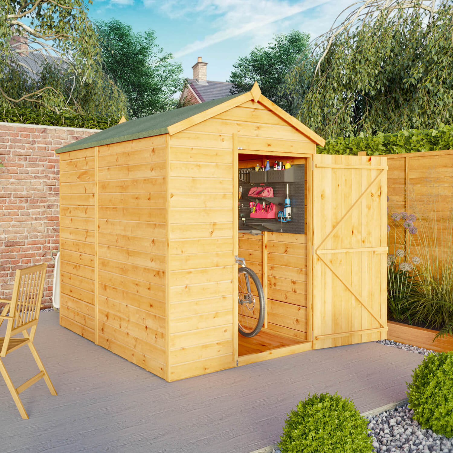 Mercia 7 X 5Ft Shiplap Apex Windowless Shed