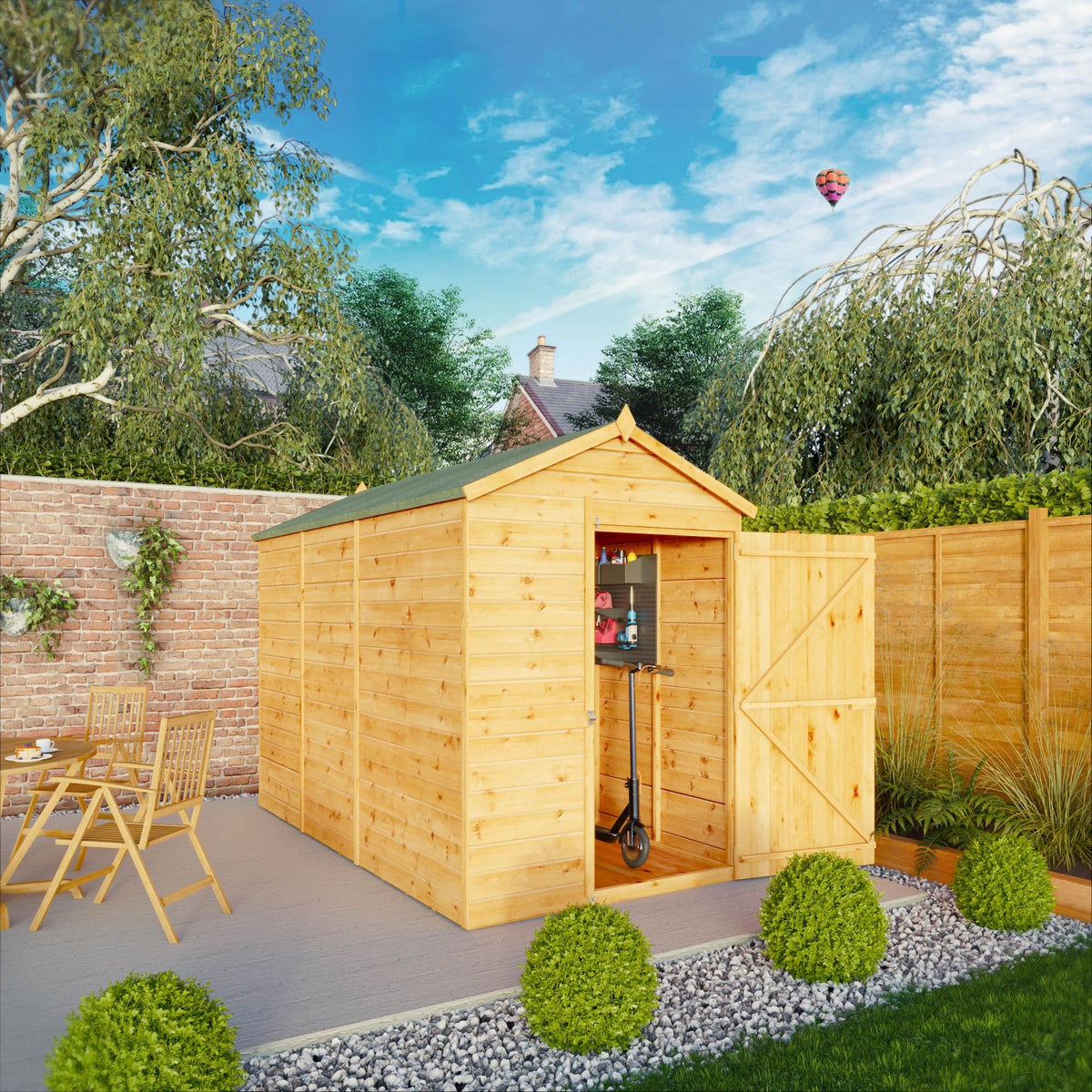 Mercia Modular 10' 3" x 5' 2" Apex Shed - Premium Dip Treated Shiplap Windowless
