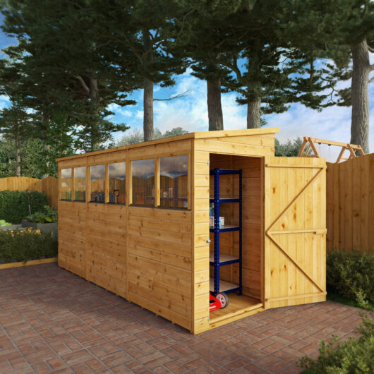Mercia Modular 12' 1" x 4' 2" Pent Shed - Premium Dip Treated Shiplap