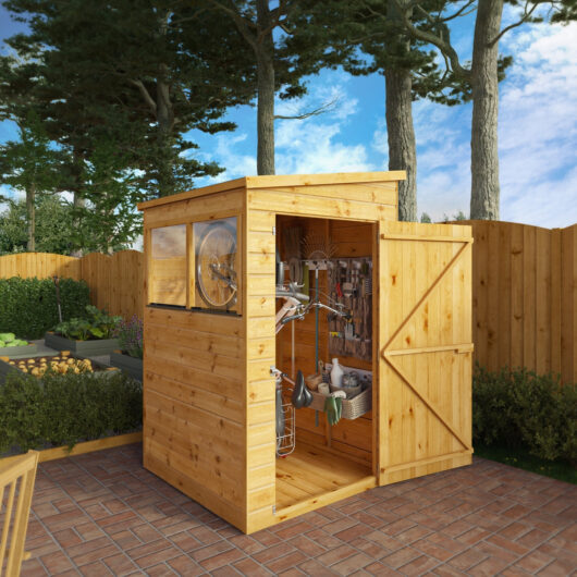 Mercia Modular 4' 4" x 4' 2" Pent Shed - Premium Dip Treated Shiplap