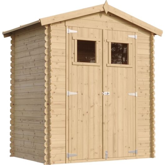 Wooden Garden Shed- Pent Shiplap Wooden Shed H218 x 136 x 196 cm / 1.98 m2 - Sheds and Outdoor Storage - Wooden garden storage shed, 19 mm planks