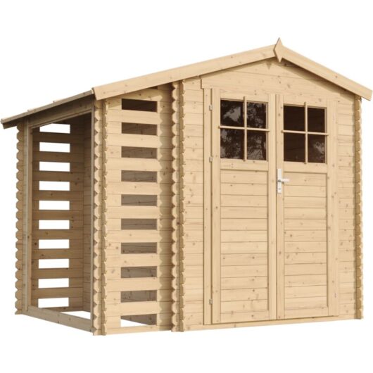 Wooden Garden Shed and Log shed, 19 mm planks - Sheds and Outdoor Storage - Wooden Shed - 9 ft x 7 ft x H7 ft /4.47 m2 (2 m3 capacity), Waterproof
