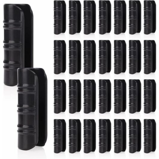 30PCS Garden Buildings Tube Clip, Plastic Greenhouse Film Clip Tube Clamp Connector Kit, for Greenhouse Banner Frame Sheds Black 25mm a
