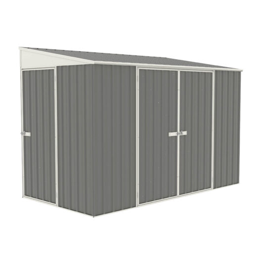 Absco 4' 11" x 9' 10" Pent Bike Store Steel Grey - Premium