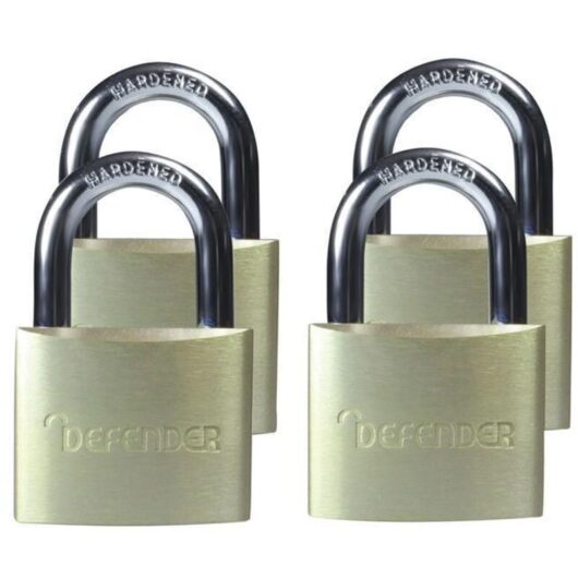 Aluminium Padlock Quad Pack 40mm - Defender
