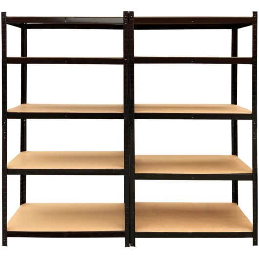 Briefness - 2x Garage Shelving Unit 5 Tier Racking Shelf Storage Metal Heavy Duty Industrial