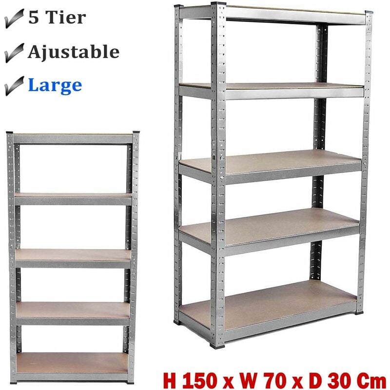 Briefness - Garage Shelves Shelving Unit Racking Boltless Heavy Duty Storage Shelf Workshop