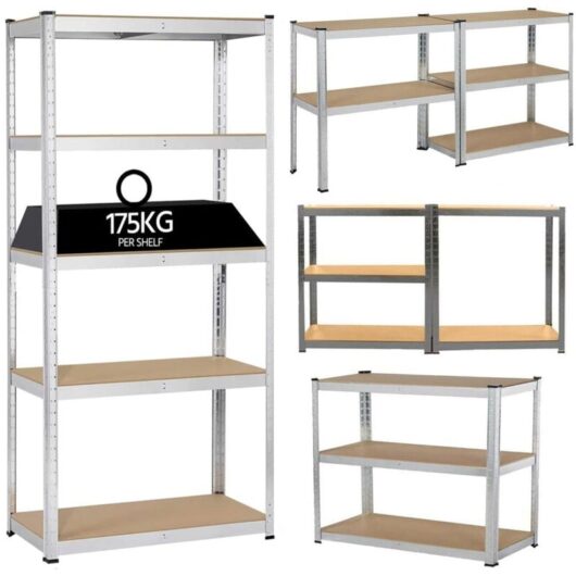 Briefness - Rack Heavy Duty Workshop Garage Shed Storage Shelving Unit Shelve