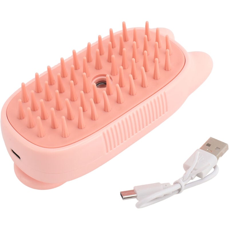 Cat Mist Brush Multifunctional One Click Spray Shedding Bath Brush Pet Steam Brush for Cats Dogs Grooming Supplies Pink