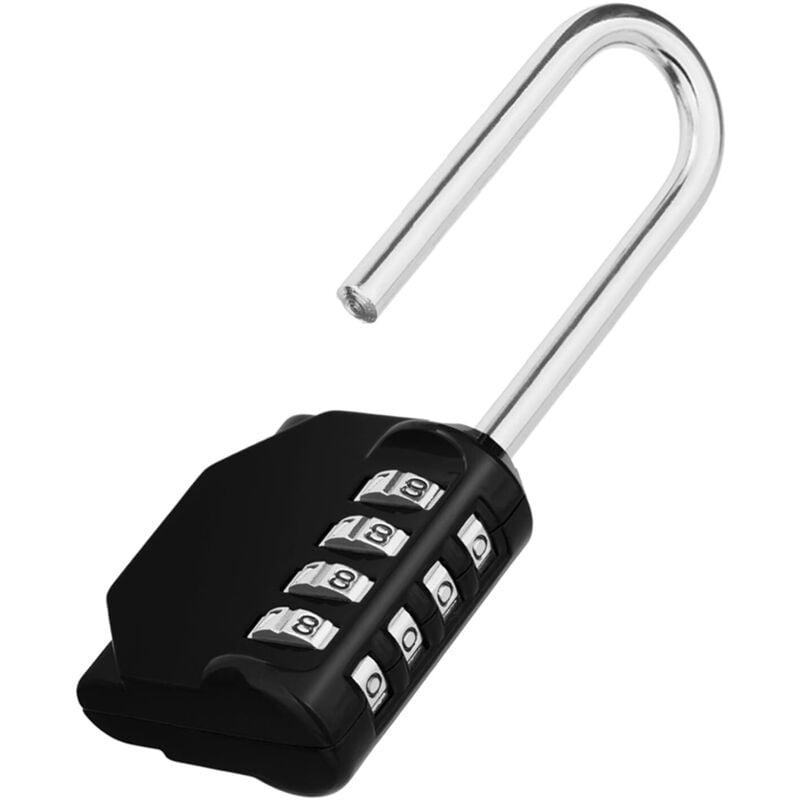 Code Locker Lock, Long Outdoor Padlock for Gate, Garden Shed, 4 Digit Large Code Lock with Long Shackle for Sports Locker, College, School (1 Piece,