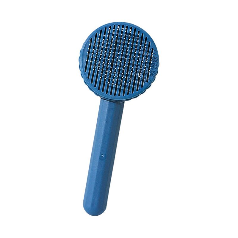 Cyslmuk - 1pc Cat Dog Brush, Self Cleaning Cat Dog Grooming Brushes, Professional Stainless Steel Shedding Comb for Cats Dogs, One-Click Hair