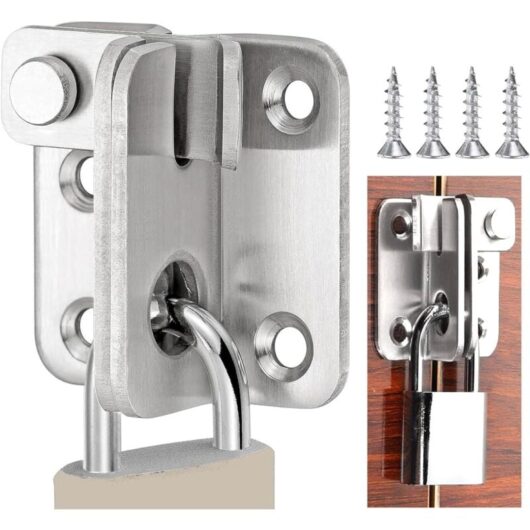 Folding door lock for garden shed, sliding door, sliding door for wooden cupboard, pet cage, garden cabinet, bathroom, sliding door
