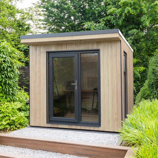 Forest Xtend 2.5 Small Garden Office: Small Insulated Garden Room with uPVC - 2.54m x 2.9m (97mm)