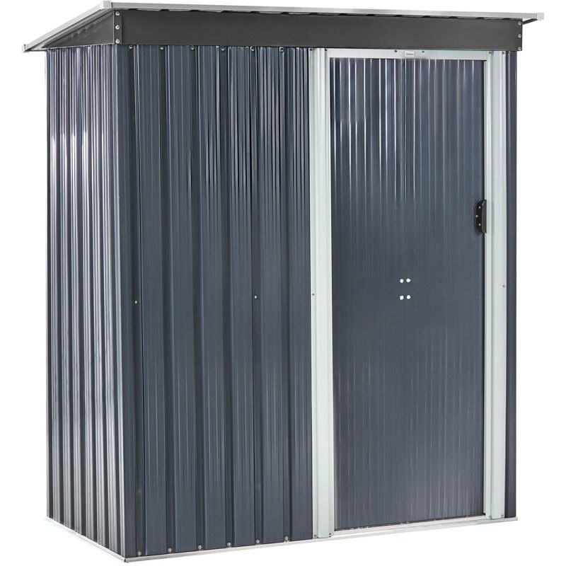 Garden Shed AISONE 150 cm 89 cm Graphite Grey