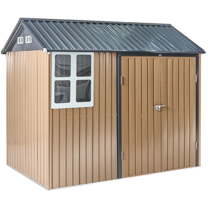 Garden Shed NOCCIANO 248 cm 161 cm Brown