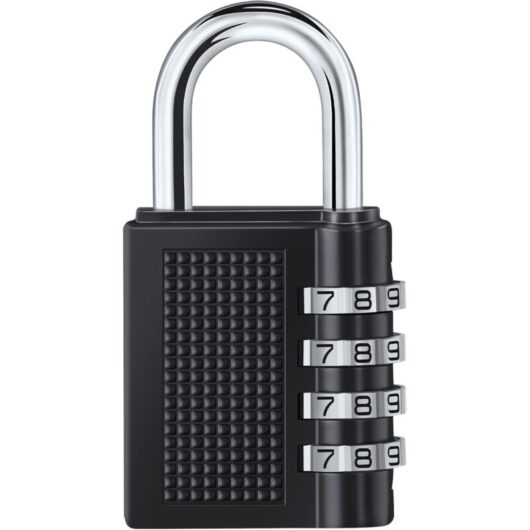 Linghhang - 1PCS 4 Digit Combination Padlock, Combination Lock, Number Code Padlock, Combination Lock for Gym, School, Gate, Shed, Garage, Storage,