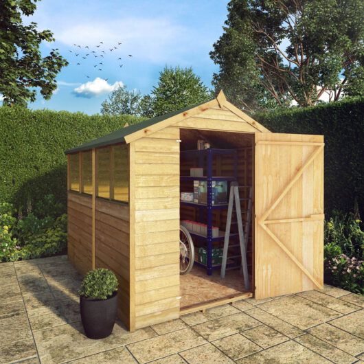 Mercia 8 X 6Ft Overlap Apex Shed Single Door