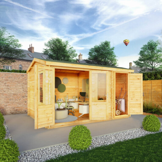 Mercia Elite 10' 3" x 13' 7" Pent Log Cabin - Premium 28mm Cladding Loglap