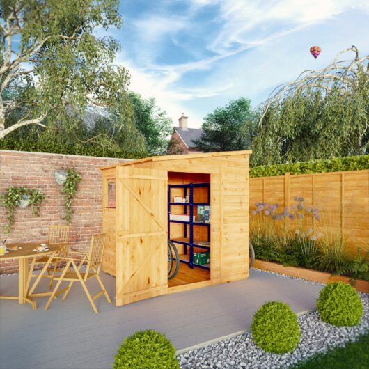 Mercia Woodsman 5' 11" x 5' 10" Pent Shed - Premium Dip Treated Shiplap - Styrene Windows