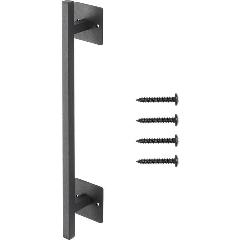 Mophorn 12.6 in Barn Door Handle, Durable Carbon Steel Gate Handle with Rust-Resistant Coating, Easy-to-Install Sliding Door Pulls for Outdoor Gates,