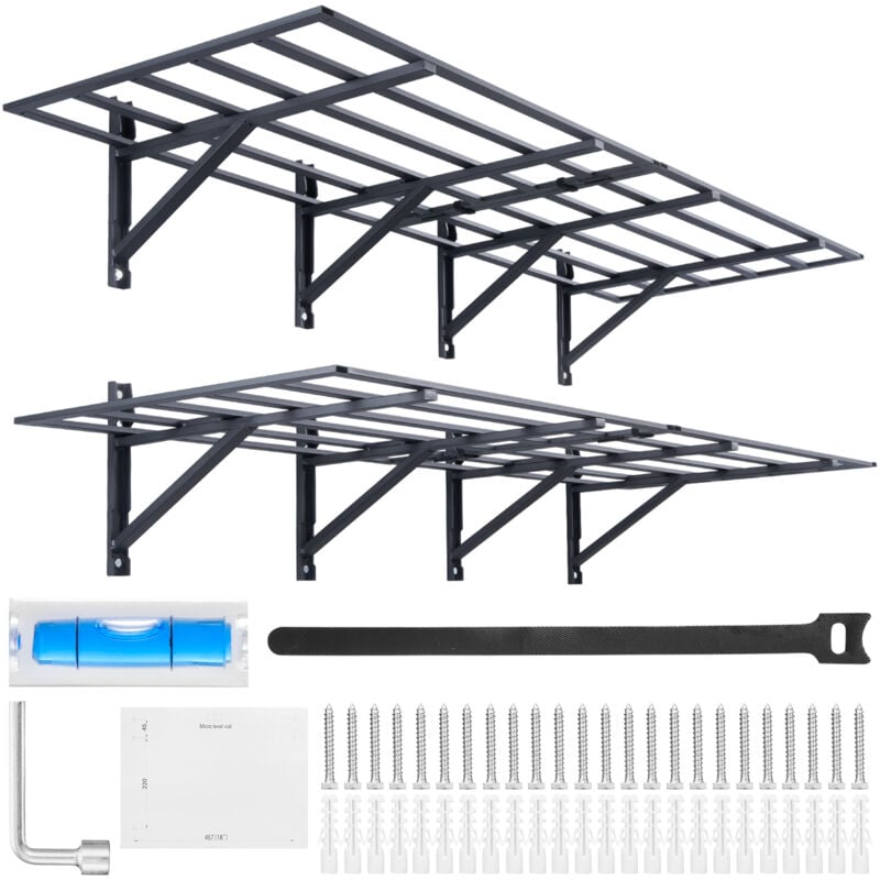 Mophorn - Garage Storage Shelving, 2 Pack, 6 x 2 ft Heavy Duty Garage Shelves Wall Mounted, 1600 lbs Load Capacity(Total) Garage Storage Rack