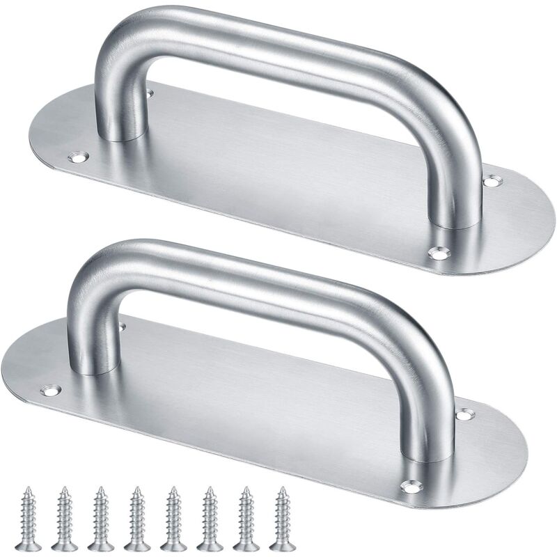 Sliding door handles, pull door handles with back plate, gate, wardrobe, closet, shed, toilet, heavy duty pull handles