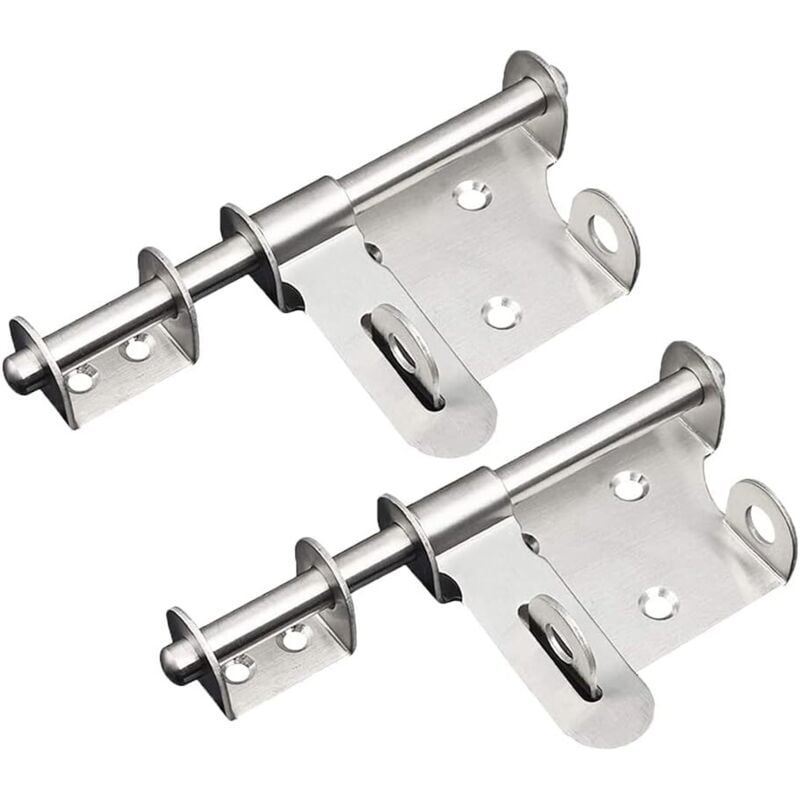 Tinor - Pcs Hasp Lock, Stainless Steel Hasp, Security Door Latches, Sliding Bolt Door Lock with Padlock Hole for Gates, Fences, Garden Shed