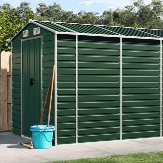 Vidaxl - Garden Shed Green 191x470x198 cm Galvanised Steel