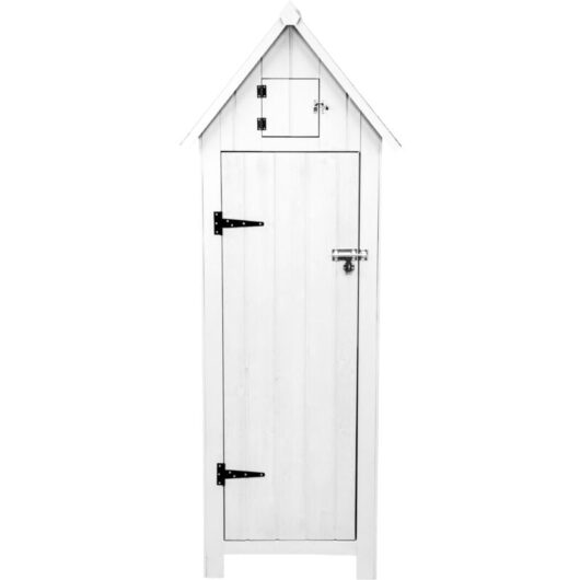 Wooden Garden Shed - White