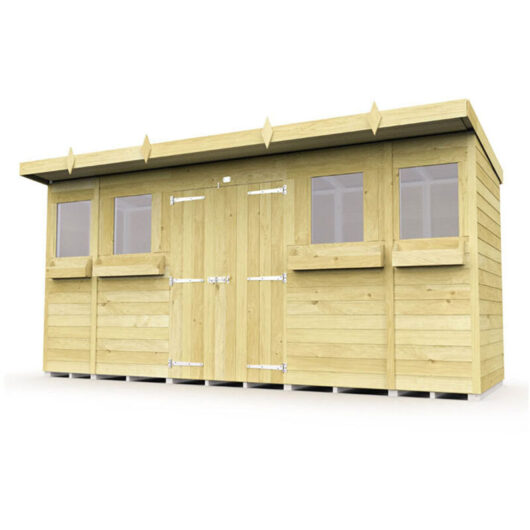 14 x 4 Pent Summer Shed
