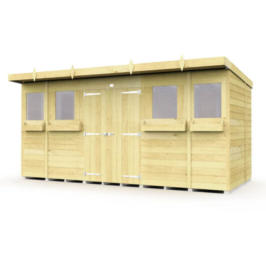 14 x 5 Pent Summer Shed
