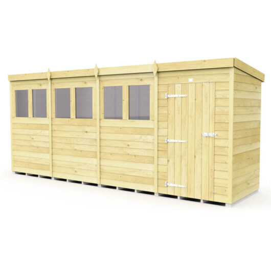 16 x 4 Pent Shed