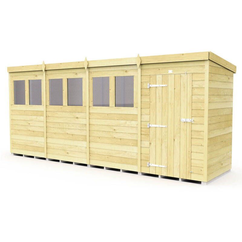 16 x 4 Pent Shed