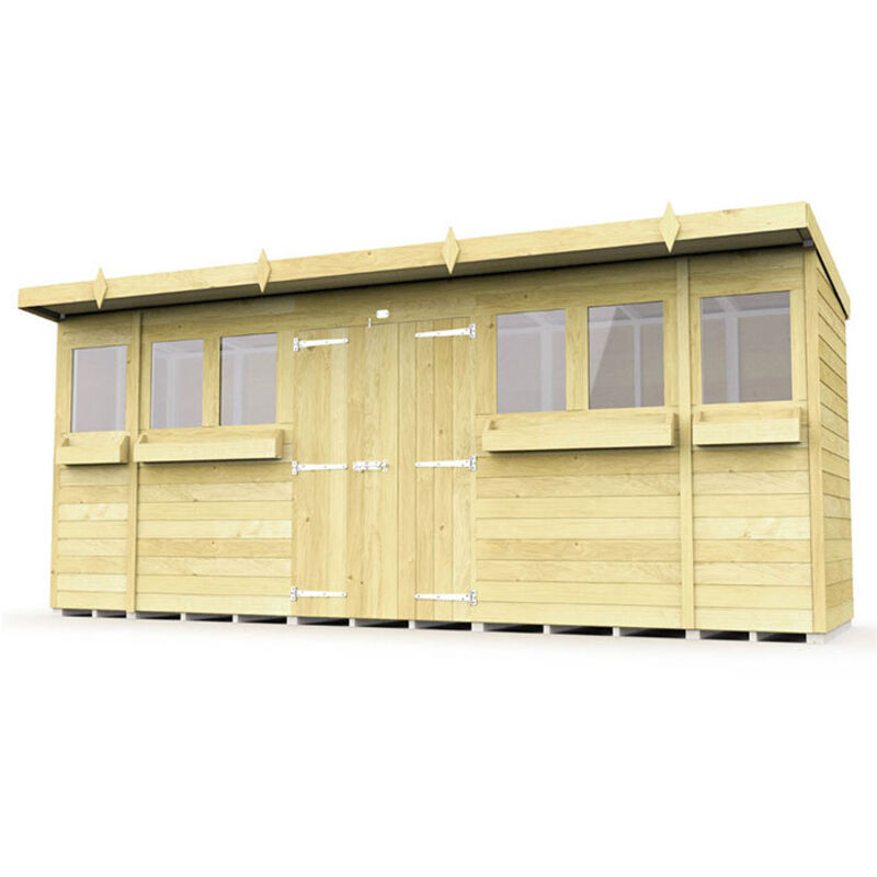 16 x 4 Pent Summer Shed