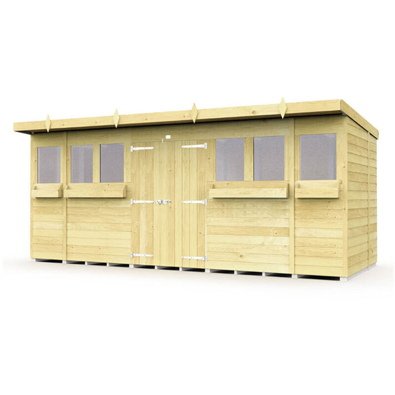 16 x 6 Pent Summer Shed