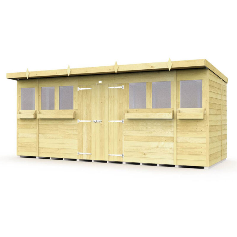 16 x 8 Pent Summer Shed