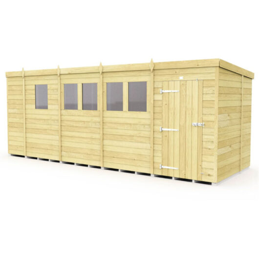 17 x 7 Pent Shed